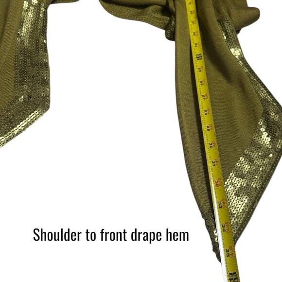 NEW Nordstrom 100% Silk Sequin Openfront Bell Sleeve Cardigan Fairy Festival M/L - Picture 11 of 12